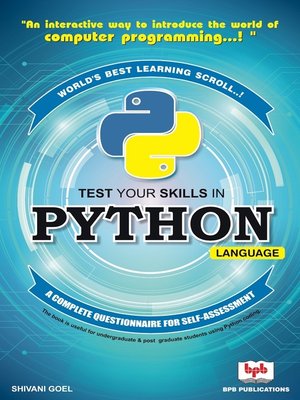 cover image of Test your skills in Python Language